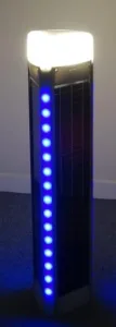 Bollard Solar LED Light Blue